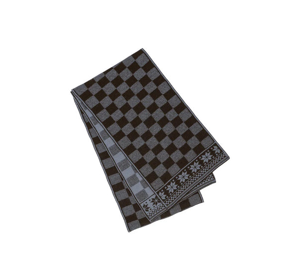 Classic Chequered Scarf – Black